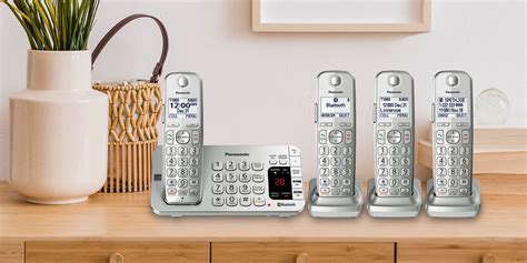 Panasonic Link2cell Cordless Phone System With 4 Handsets Digital