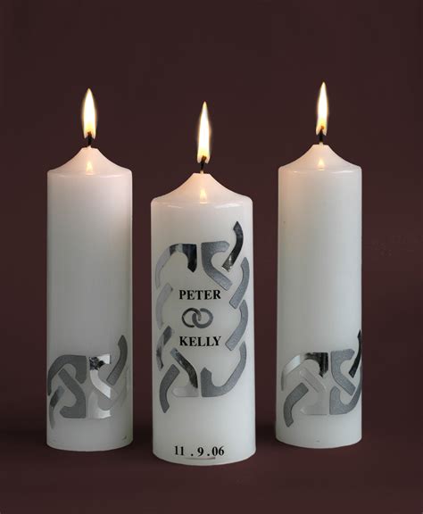 Wedding Candles White Candles And Silver Design Benedictine Monks