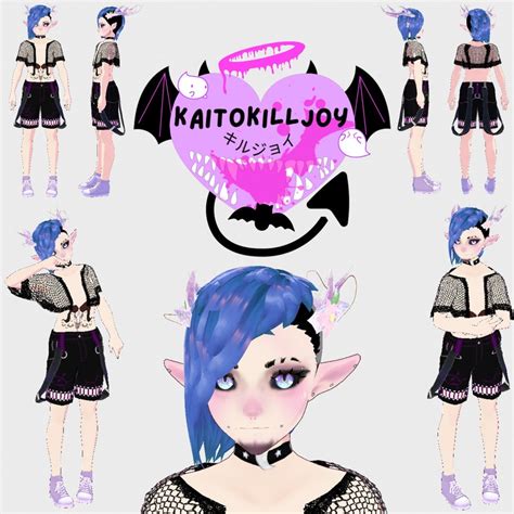 Premade Trans Masc Goth Deer Demon Vtuber Model Ready To Use Etsy