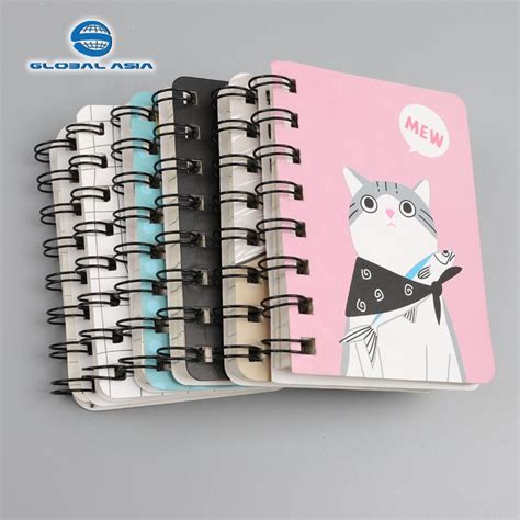 Promotional Logo Printed Hardcover Spiral Custom Notebook With Pen