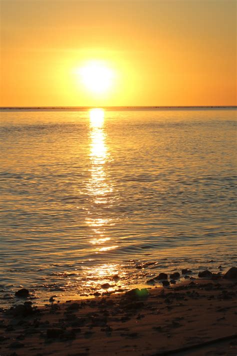 Free Images Sunset Sea Horizon Shore Sunrise Beach Ocean Dawn Afterglow Morning