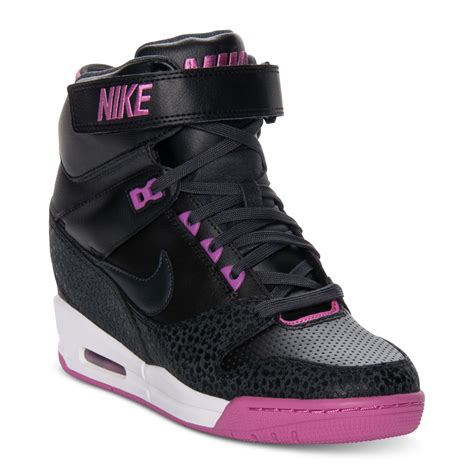Nike Air Revolution Sky Hi Casual Wedge Sneakers In Black Lyst
