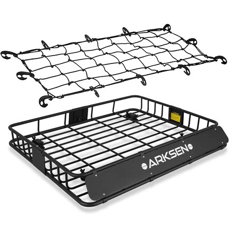 Arksen 43 X 50 X 6 Perfect Wide Roof Rack Cargo Basket With Cargo