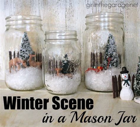 Winter Scene In A Mason Jar