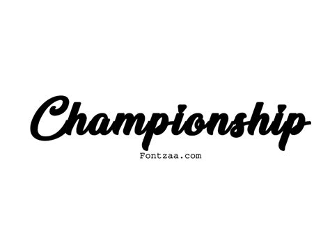 Championship Font Fontzaa Fonts Free Download