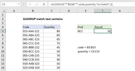 Xlookup Match Text Contains Excel Formula Exceljet