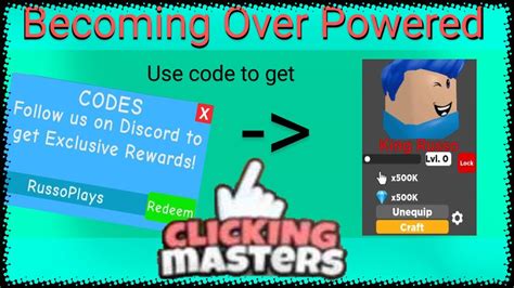 Becoming Over Powered Clicking Masters Roblox Youtube
