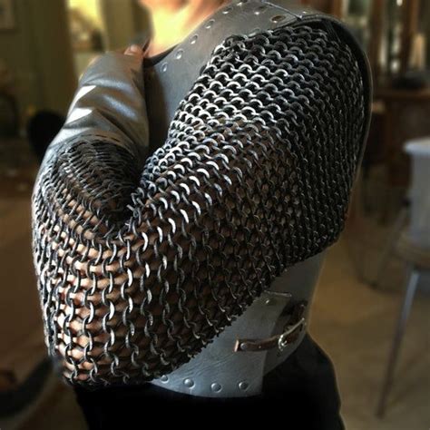 Leather Chainmail Armor 1 Square Foot Custom Made Etsy Chainmail