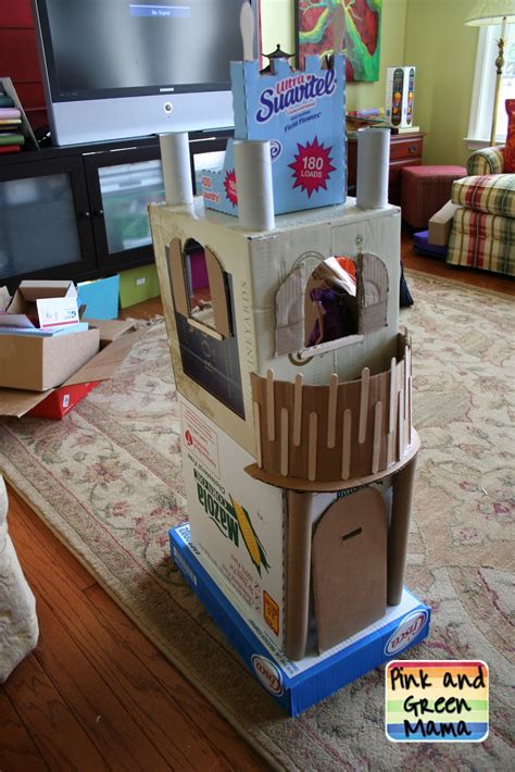 Then hold one card in your right hand with your index finger and thumb and the other card in your left hand with your index finger and thumb (use middle finger if needed). Pink and Green Mama: * Cardboard Rapunzel Castle: Homemade ...