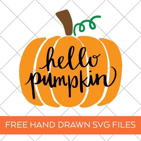 Hello Pumpkin Svg Two Free Files Silhouette Clip Art Svg Cricut Free