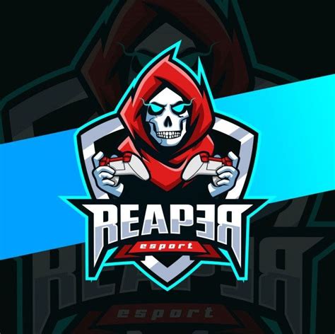 Dark Gamer Reaper Mascot Esport Logo Premium Vector Freepik Vector