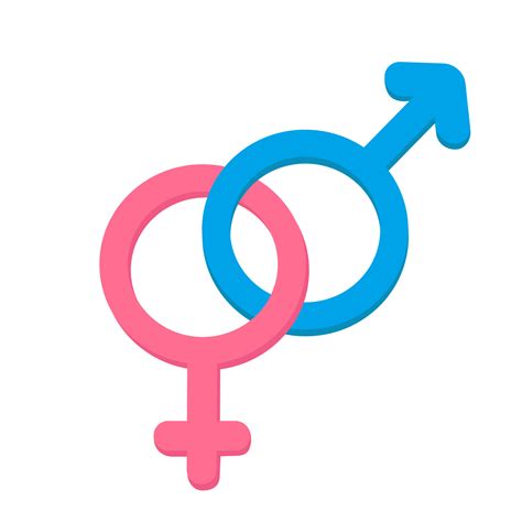 Símbolos De Género Masculino Femenino Rosa Y Azul 4955859 Vector En