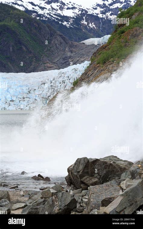 Nugget Falls At Mendenhall Glacierjuneaualaskausa Stock Photo Alamy