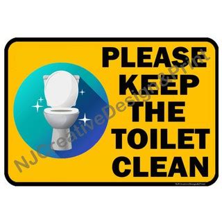 Please Keep The Toilet Clean A Laminated Signage Shopee Philippines