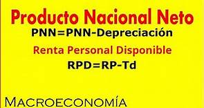 Producto Nacional Neto y Renta Personal Disponible