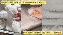 Frozen Freezer 😌 Red Freezer 🤤VS Humidifier Frost 🥰VS Dry Freezer Frost eating 😋😍 ASMR ❤️