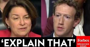 Amy Klobuchar Grills Mark Zuckerberg About Reports That Meta Is Targeting Children Under 13 As Users