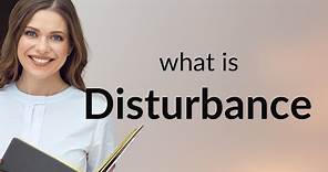 Disturbance • what is DISTURBANCE definition