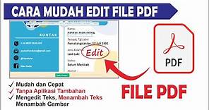 Cara Mengedit File PDF Dengan Mudah Tanpa Aplikasi Tambahan | Menghapus Teks dan Menambah Teks