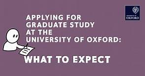 Graduate applications to Oxford: What to expect once you apply