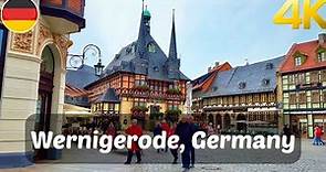 Wernigerode, Germany walking tour 4K 60fps - The most beautiful medieval towns