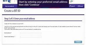 Create a BT ID in 3 easy steps
