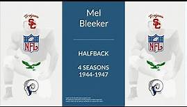 Mel Bleeker: Football Halfback