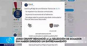 Jordi Cruyff dejó de ser técnico de la selección de Ecuador