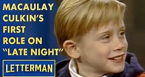Macaulay Culkin's First Role On "Late Night" | Letterman