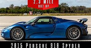 2015 Porsche 918 Spyder Weissach Edition | Top Speed Test (2.3 Miles)