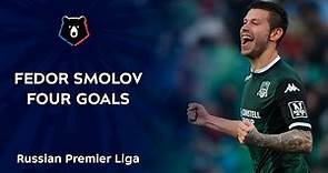 Fedor Smolov Four Goals for FC Krasnodar vs FC Ural | RPL 2015/16