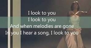 Whitney Houston I Look To You Lyrics.wmv