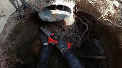Drain Complaint 279 | Cleaning Of ROOTED manhole with Mini Chainsaw ⛓️ | Part 1 |
