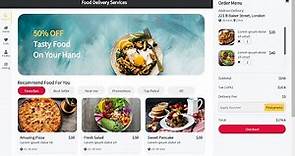 Dashboard Food Delivery Services using HTML and CSS only | Dashboard Admin
