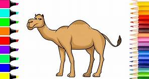 How to draw a Camel and Color | Camel Coloring Page | Animals Coloring Pages