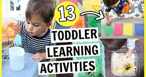 13 Toddler Activities for Learning You Can Do At Home | 1-2 year olds