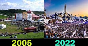 Evolution of Tomorrowland Stages and Crowd (2005 - 2022)