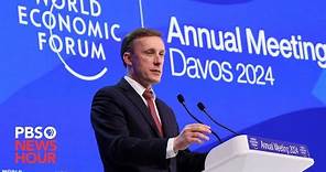 WATCH: NSA advisor Jake Sullivan delivers remarks on Ukraine, Israel, A.I. in speech at Davos