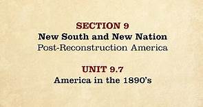 MOOC | America in the 1890s | The Civil War and Reconstruction, 1865-1890 | 3.9.7