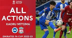 Kaoru Mitoma All Actions v Liverpool | Fourth Round | Emirates FA Cup 2022-23
