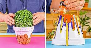 16 idee FAI DA TE per trasformare un semplice vaso di fiori nel pezzo forte dell'arredo casa