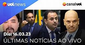 Eduardo Bolsonaro x Dino; Moraes e CPI do 8/1, Torres depõe, aluna humilhada e + notícias ao vivo
