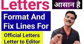 Official Letters | Letter to Editor | Letter types, format and fix Lines