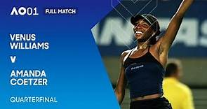 Venus Williams v Amanda Coetzer Full Match | Australian Open 2001 Quarterfinal