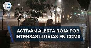 Activan alerta roja en 3 alcaldías de CdMx por fuertes lluvias y granizo