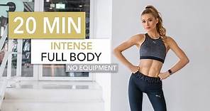 20 MIN FULL BODY WORKOUT - Intense Version / No Equipment I Pamela Reif