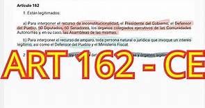 ARTÍCULO 162 - Constitución Española - Explicado para OPOSICIONES
