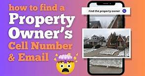 How To Find Property Owners | Phone Numbers, Emails and More...