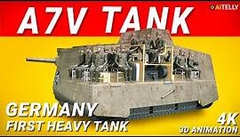 German Tanks WW1 A7V First German Tank