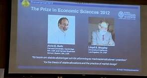 Los estadounidenses Alvin Roth y Lloyd Shapley, Nobel de Economía